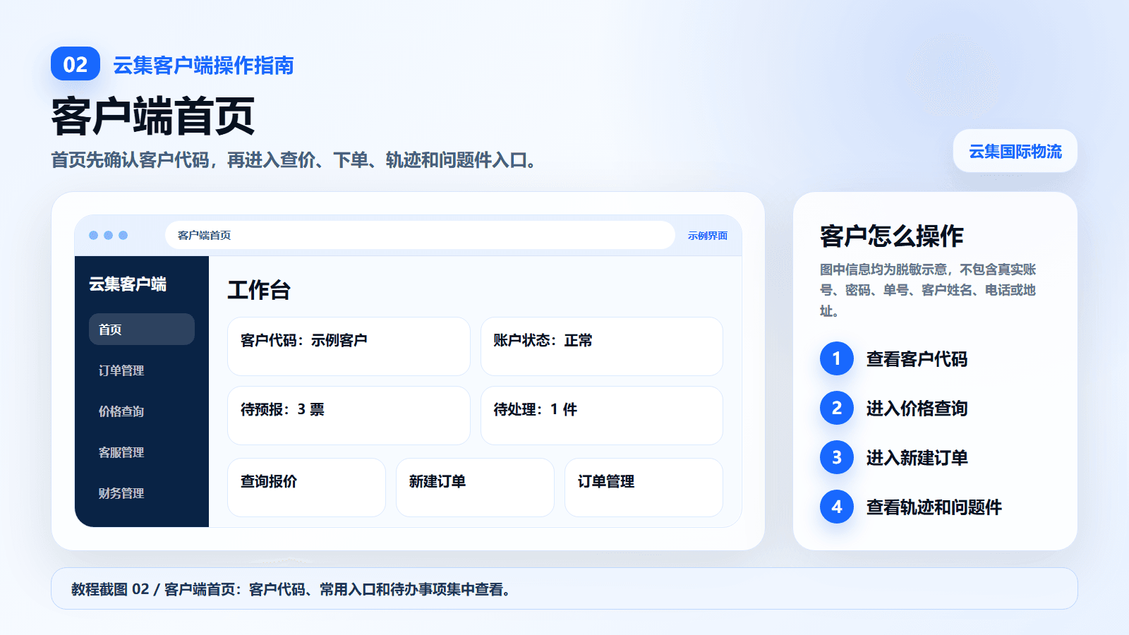 云集客户端首页示意截图，客户信息已脱敏